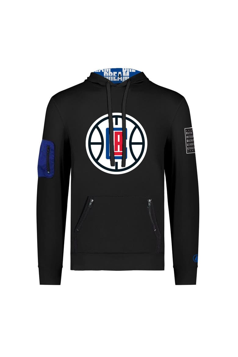 Unisex FISLL x Black History Collection  Black LA Clippers Pullover Hoodie, Alternate, color, Black