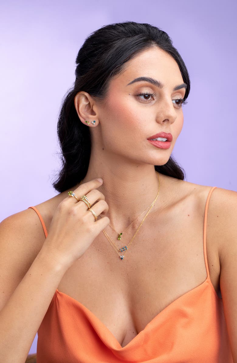 Bony Levy Semiprecous Stone 14K Gold Stud Earrings, Alternate, color, 14K Yg London Blue Topaz