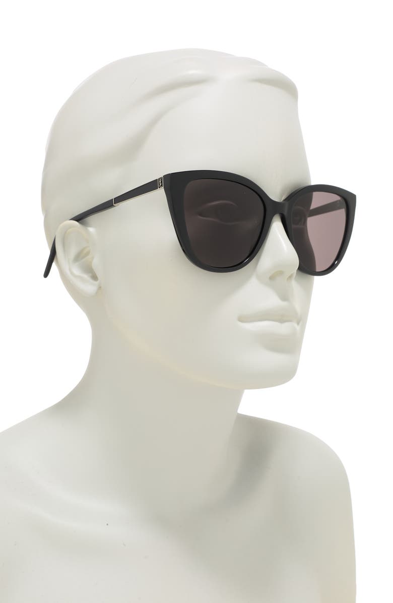 Saint Laurent 55mm Cat Eye Sunglasses, Alternate, color,