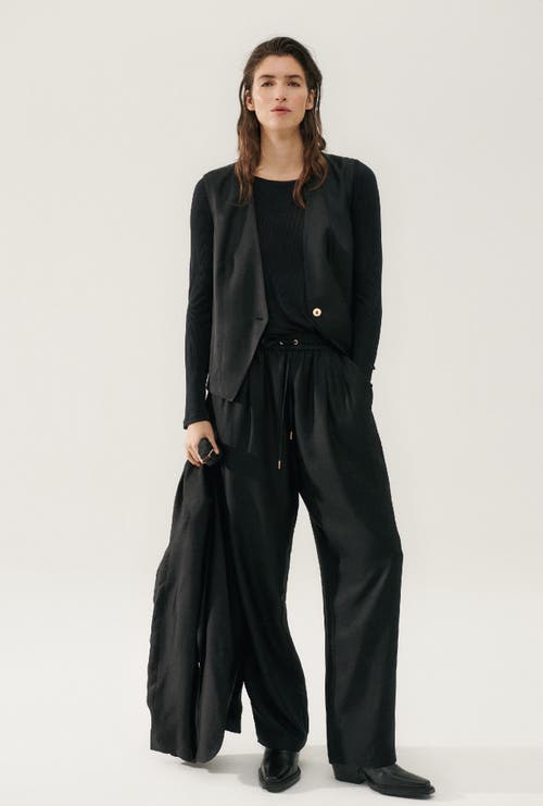Shop Silk Laundry Twill Slouch Vest Black