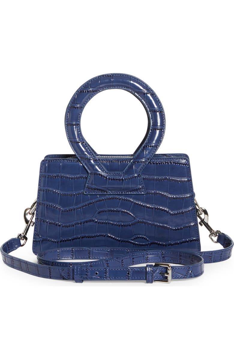 Luar Ana Mini Croc Embossed Leather Top Handle Bag, Alternate, color,