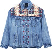 Desigual Embroidered Denim Trucker Jacket