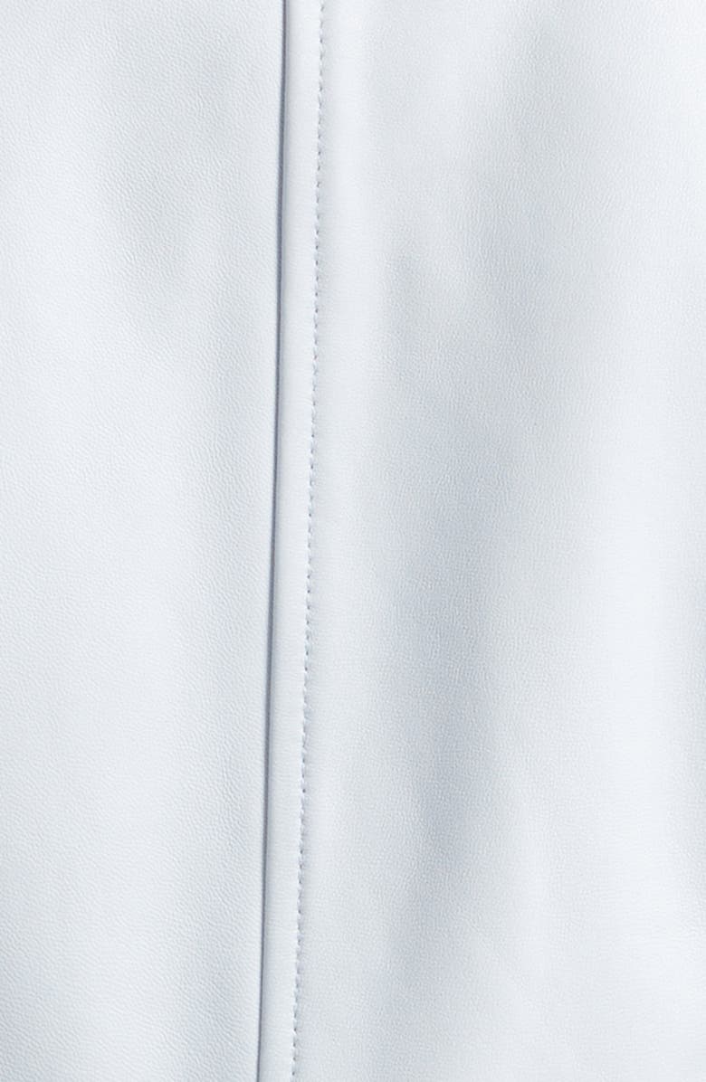 L'AGENCE Lyric Peplum Leather Biker Jacket, Alternate, color, Pale Mist Blue