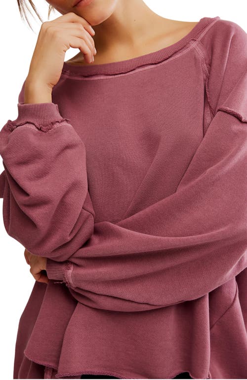 Free People Fp Movement One To Beat Oversize Pullover In Pink