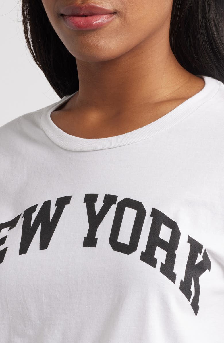 Philcos New York Crop Cotton Graphic T-Shirt, Alternate, color,