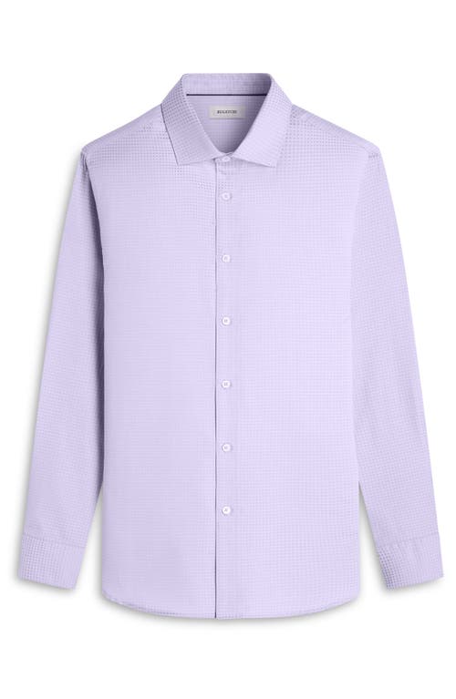 Bugatchi Axel Shaped Fit Jacquard Button-up Shirt In Lilac