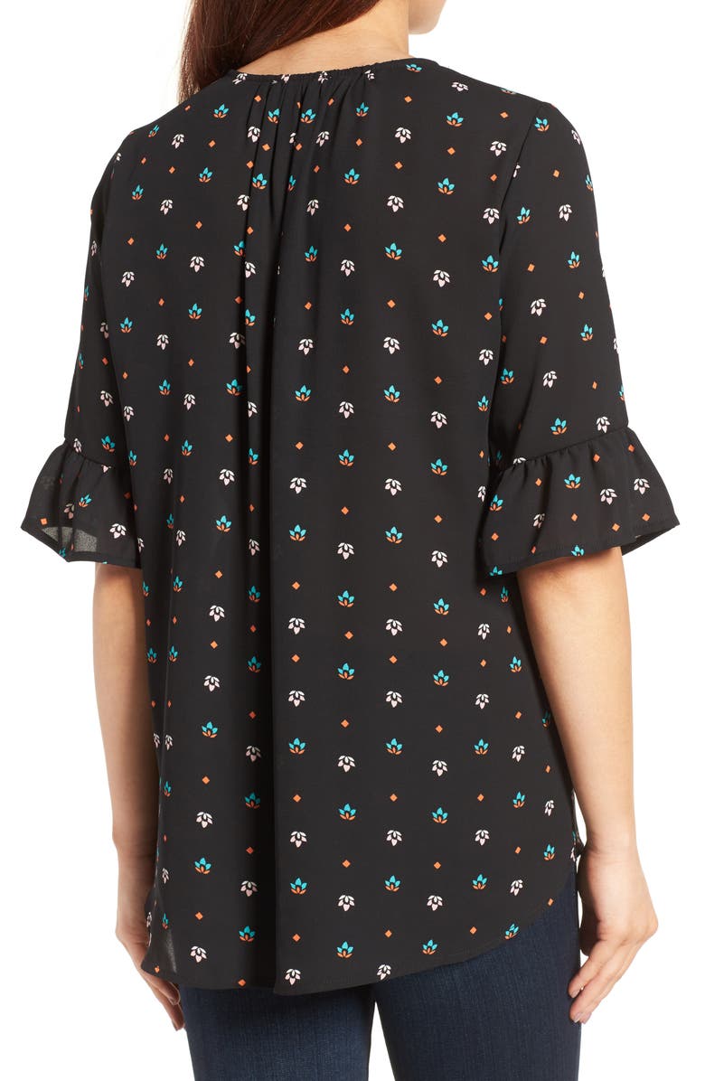 Pleione Ruffle Sleeve Blouse, Alternate, color, 