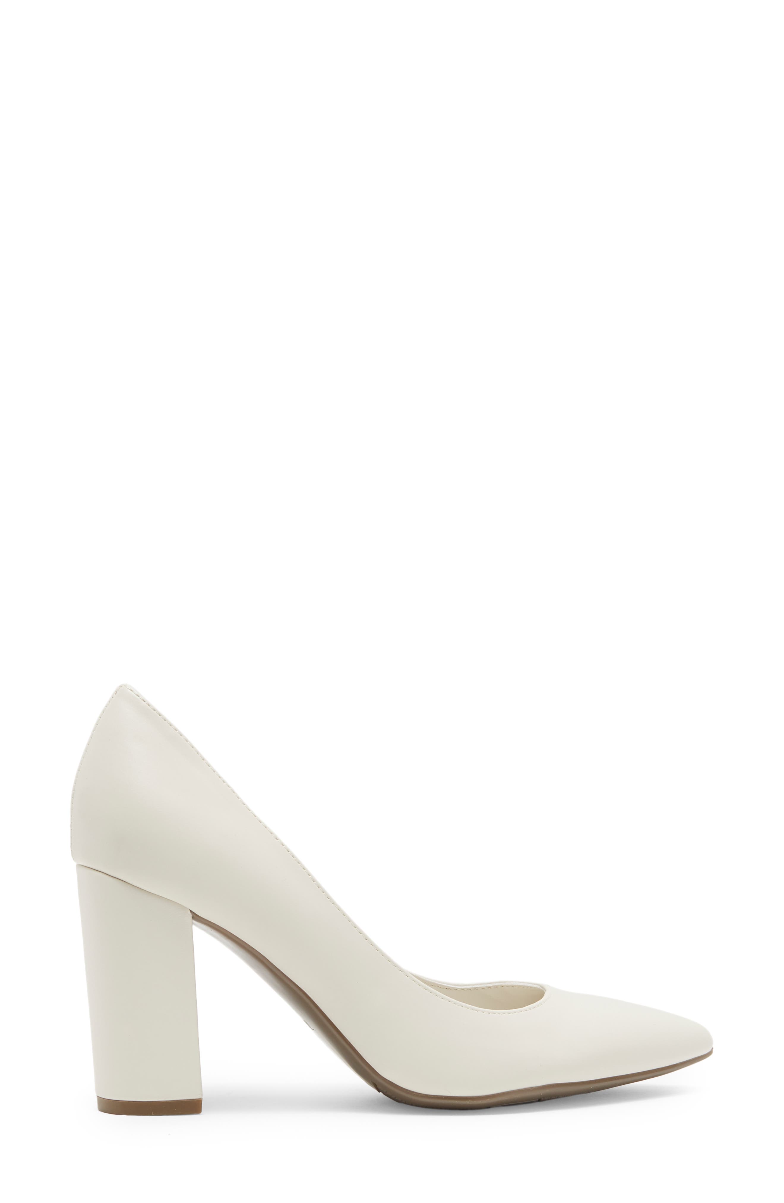 Georgy Pointed Block Heel, Alternate, color, CREAM PU