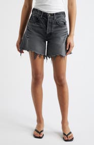 MOUSSY VINTAGE Shirley High Waist Cutoff Denim Shorts