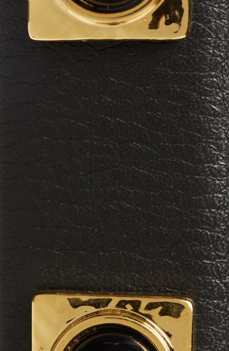 AUREUM No. 2 Stud Leather Belt, Alternate, color, Black Gold