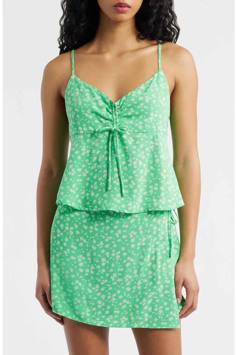 Surf Side Floral Camisole, Main, color, LIGHT GREEN