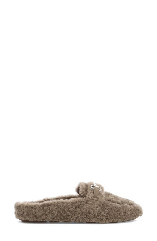 Mia Harmonie Faux Shearling Bit Slipper In Brown