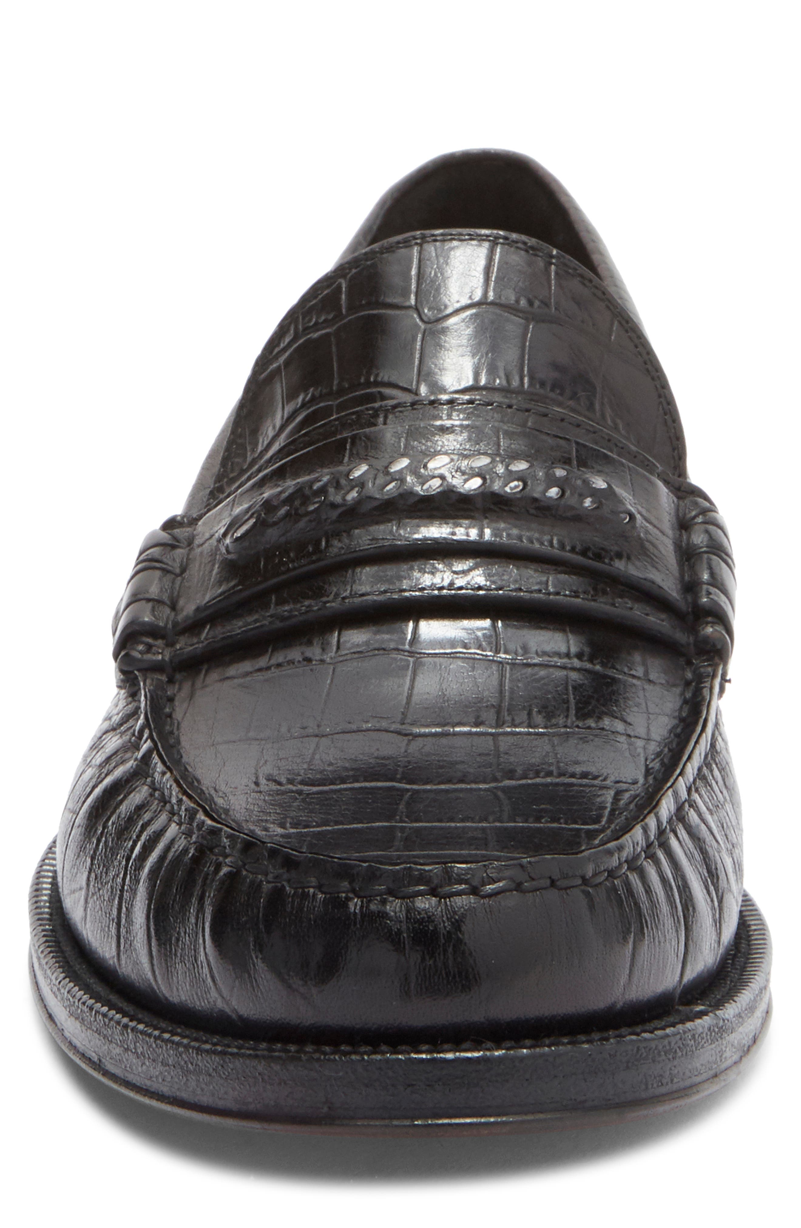 John Varvatos Greenwich Chain Loafer, Alternate, color, Black