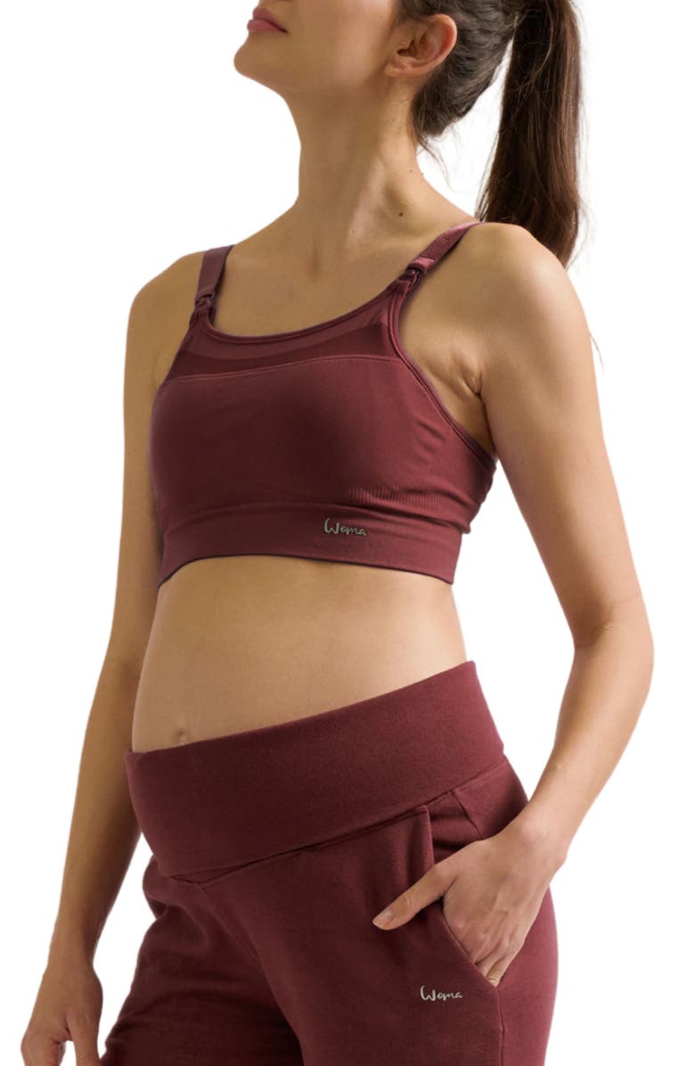 Cache Coeur Woma maternity and nursing sports bra, Main, color, Plum