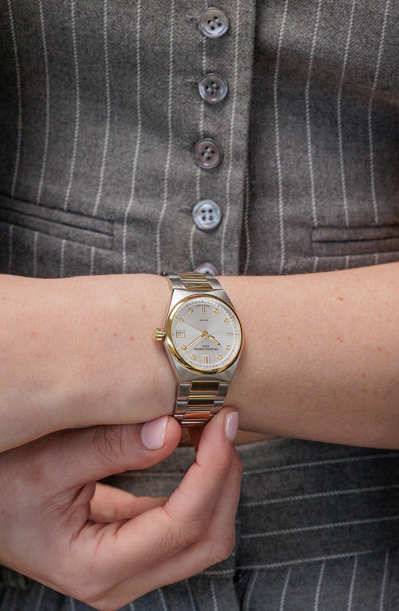 FREDERIQUE CONSTANT Highlife Diamond Two-Tone Bracelet Watch, 31mm, Alternate, color, Gold-Tone