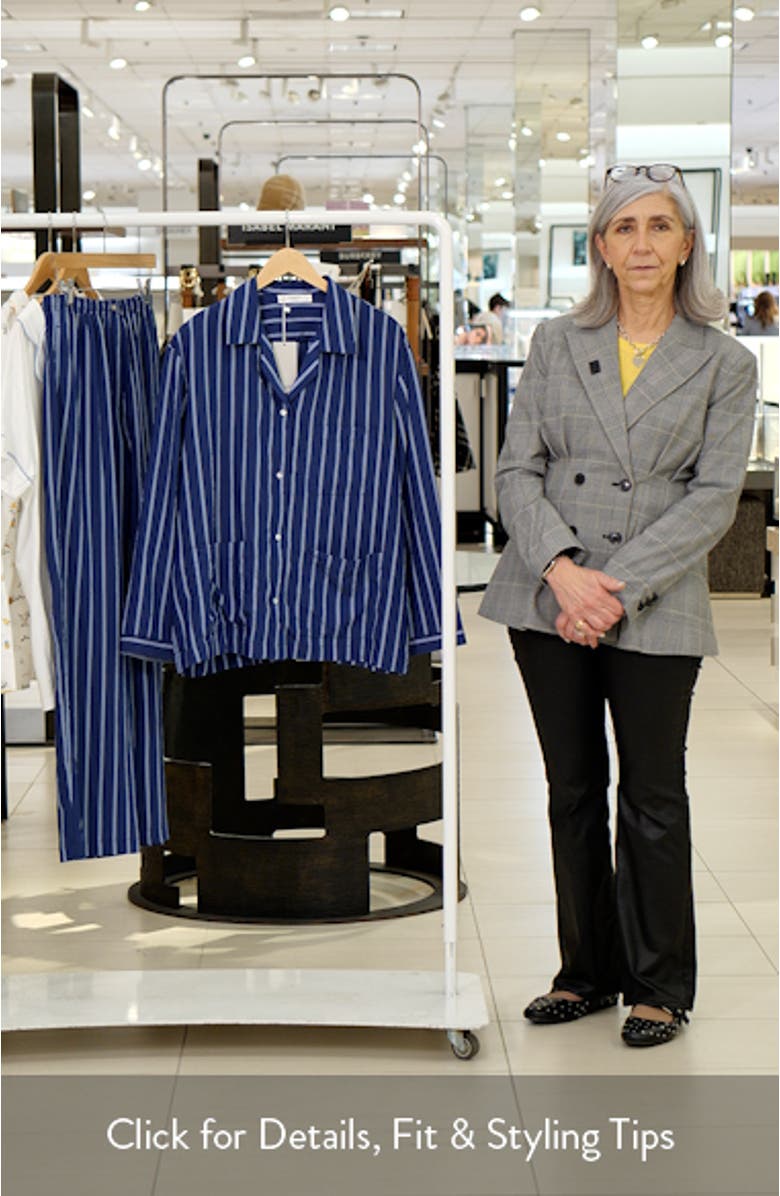 Stripe Button-Up Pajama Shirt, sales video thumbnail