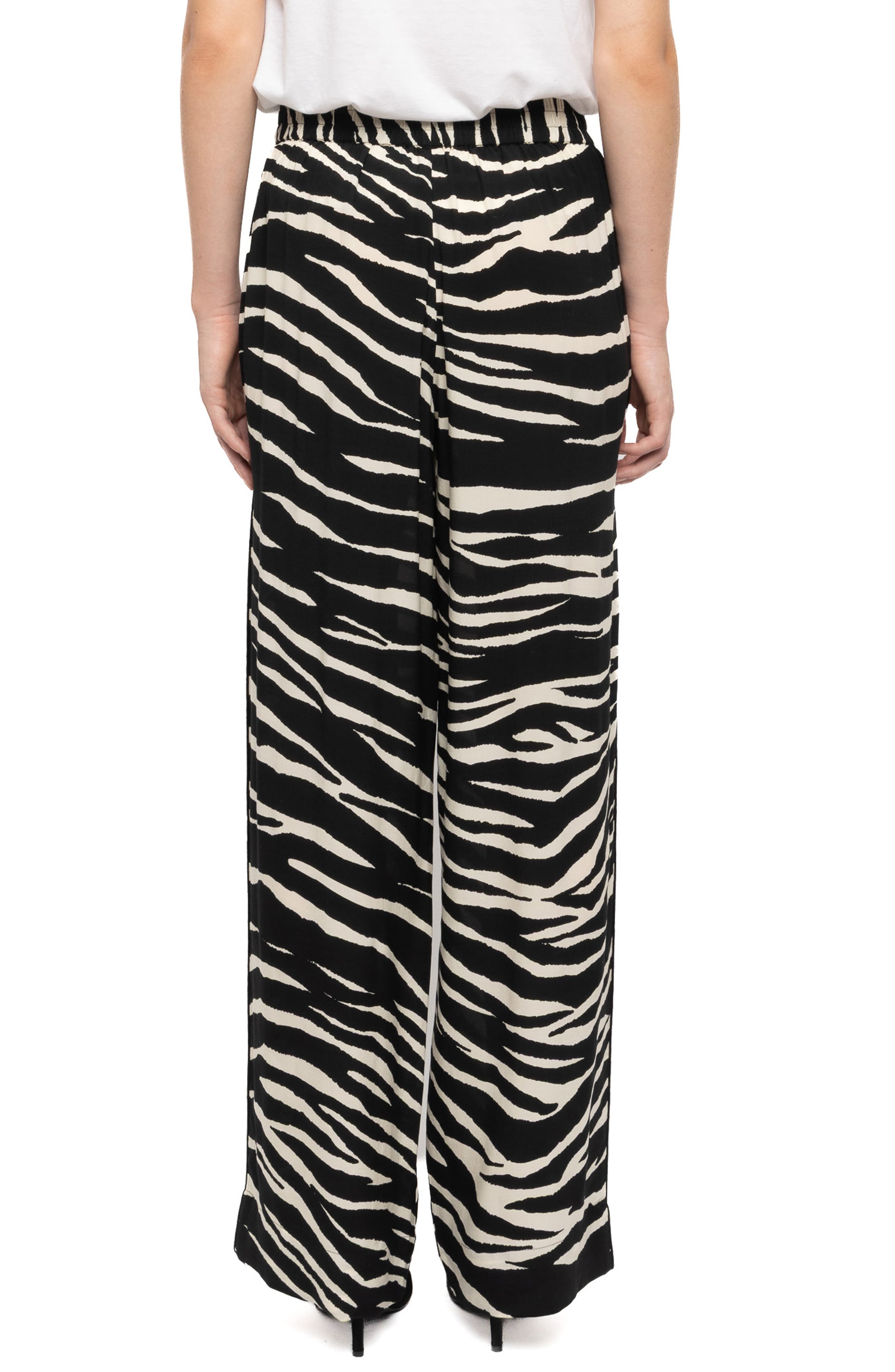 Zadig & Voltaire Pin Zebra Print Wide Leg Pants (Women) | Nordstrom