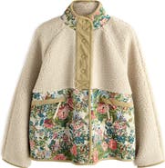 NEXT Floral Mixed Media Jacket