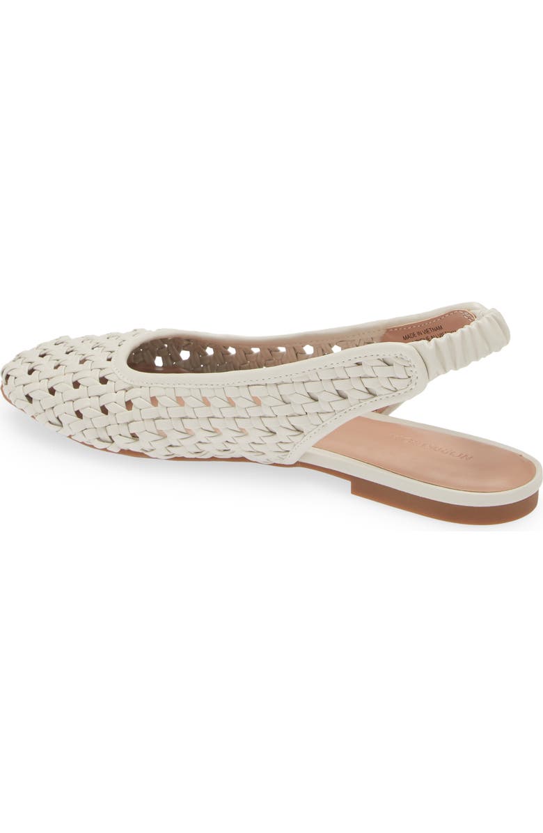 Nordstrom Arabella Woven Slingback Flat, Alternate, color, Ivory Shell