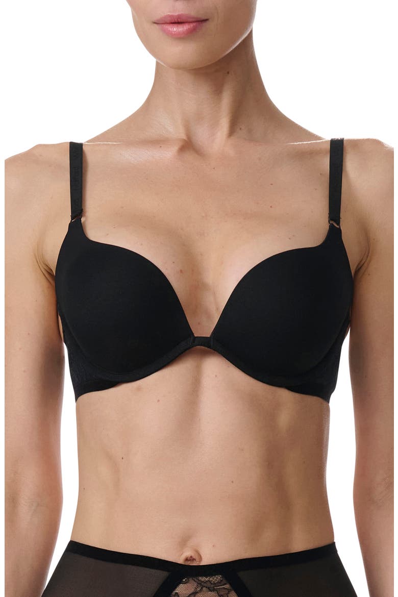 Underwire Push-Up Bra, Main, color, BLACK
