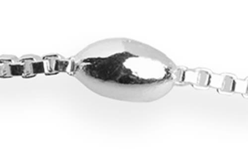 Argento Vivo Oval Bead Adjustable Slide Bracelet In Silver
