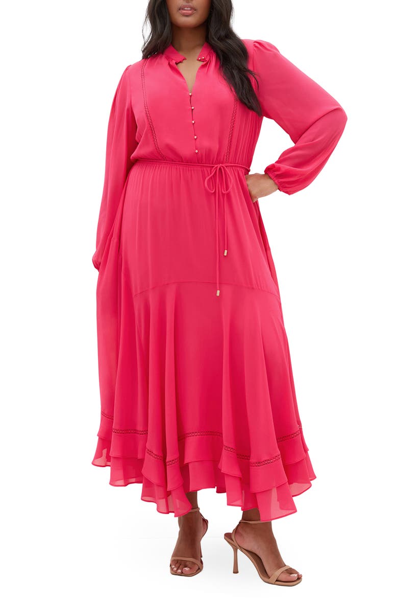 Yasmin Maxi Dress, Main, color, LIPSTICK
