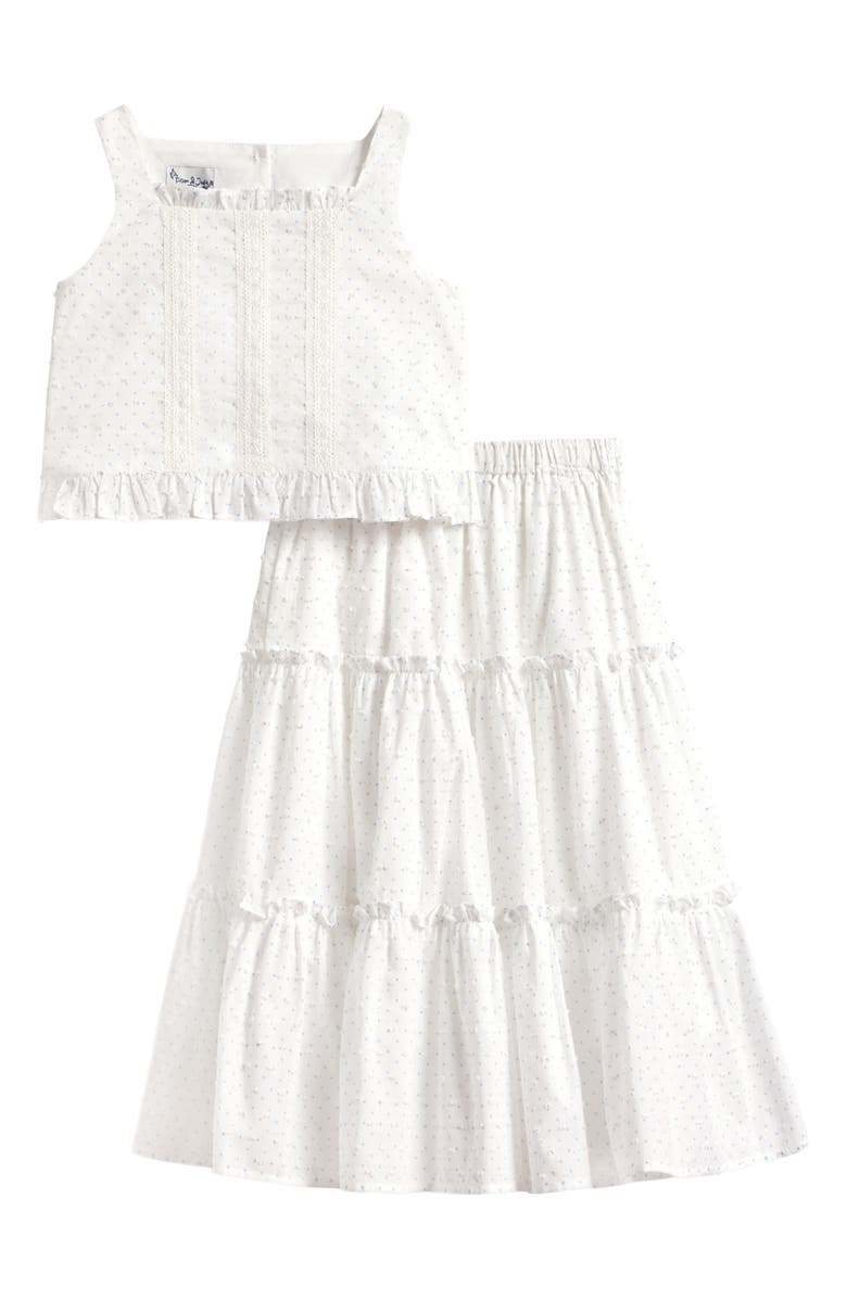 Pippa & Julie Kids' Kimberly Ruffled Tank & Maxi Skirt Set, Main, color,