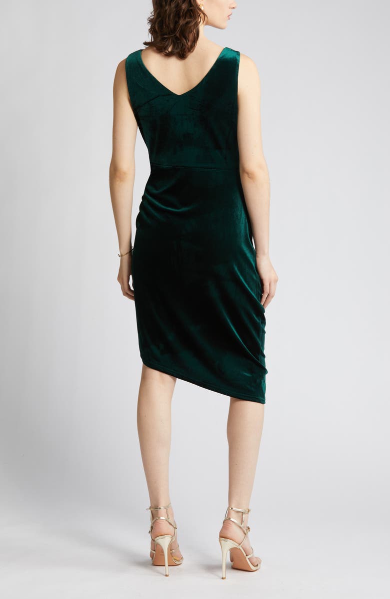 Sam Edelman Drape Neck Stretch Velvet Cocktail Dress, Alternate, color,