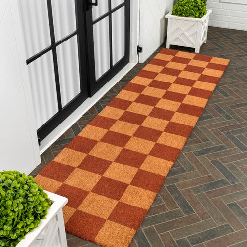 Jonathan Y Peater Classic Casual Commerical Natural Coir Mat Indoor/outdoor In Brown