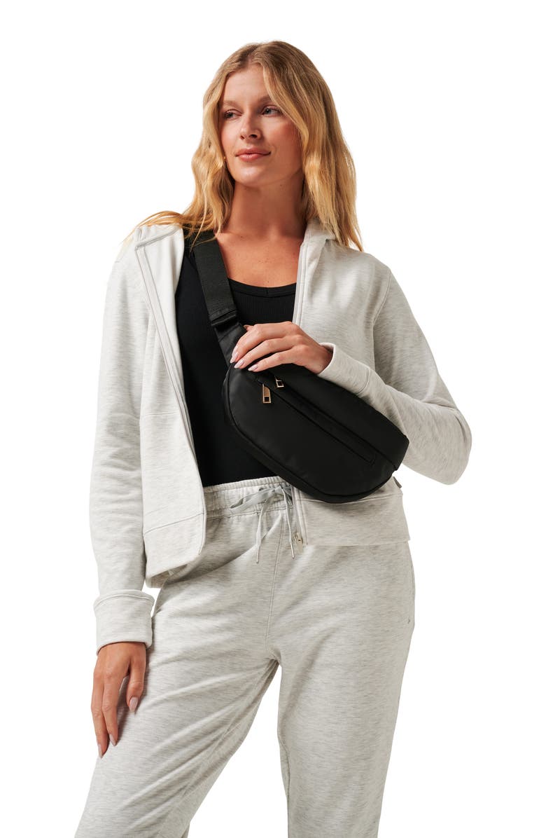 TravisMathew Cloud Zip Hoodie, Alternate, color, Heather Light Grey