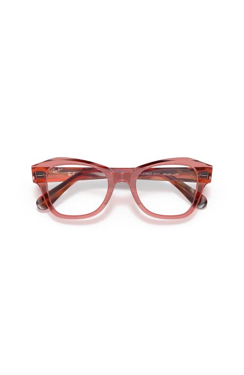 Ray Ban Ray-ban 48mm Irregular Optical Glasses In Pink