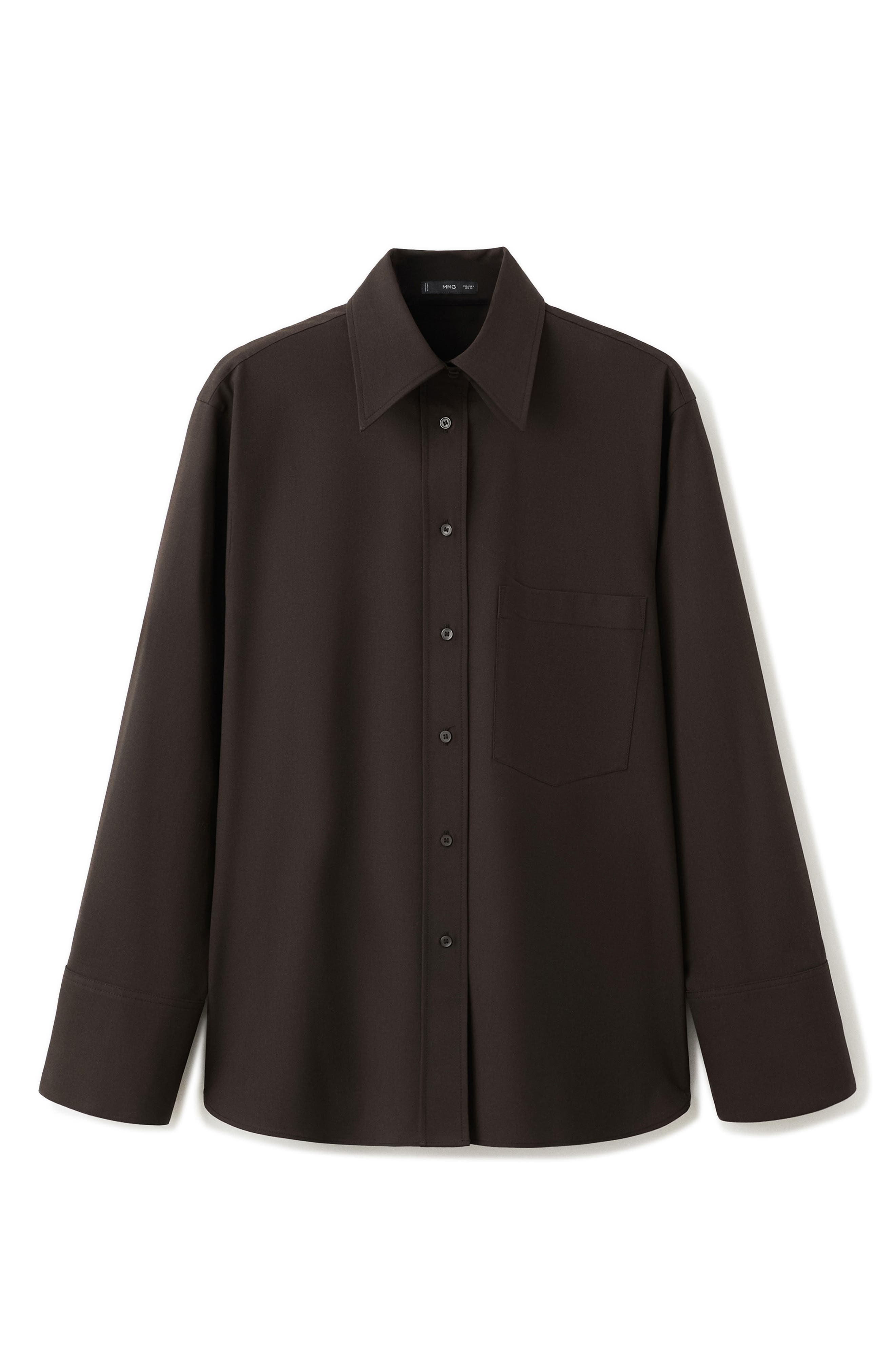Straight Pocket Button-Up Shirt