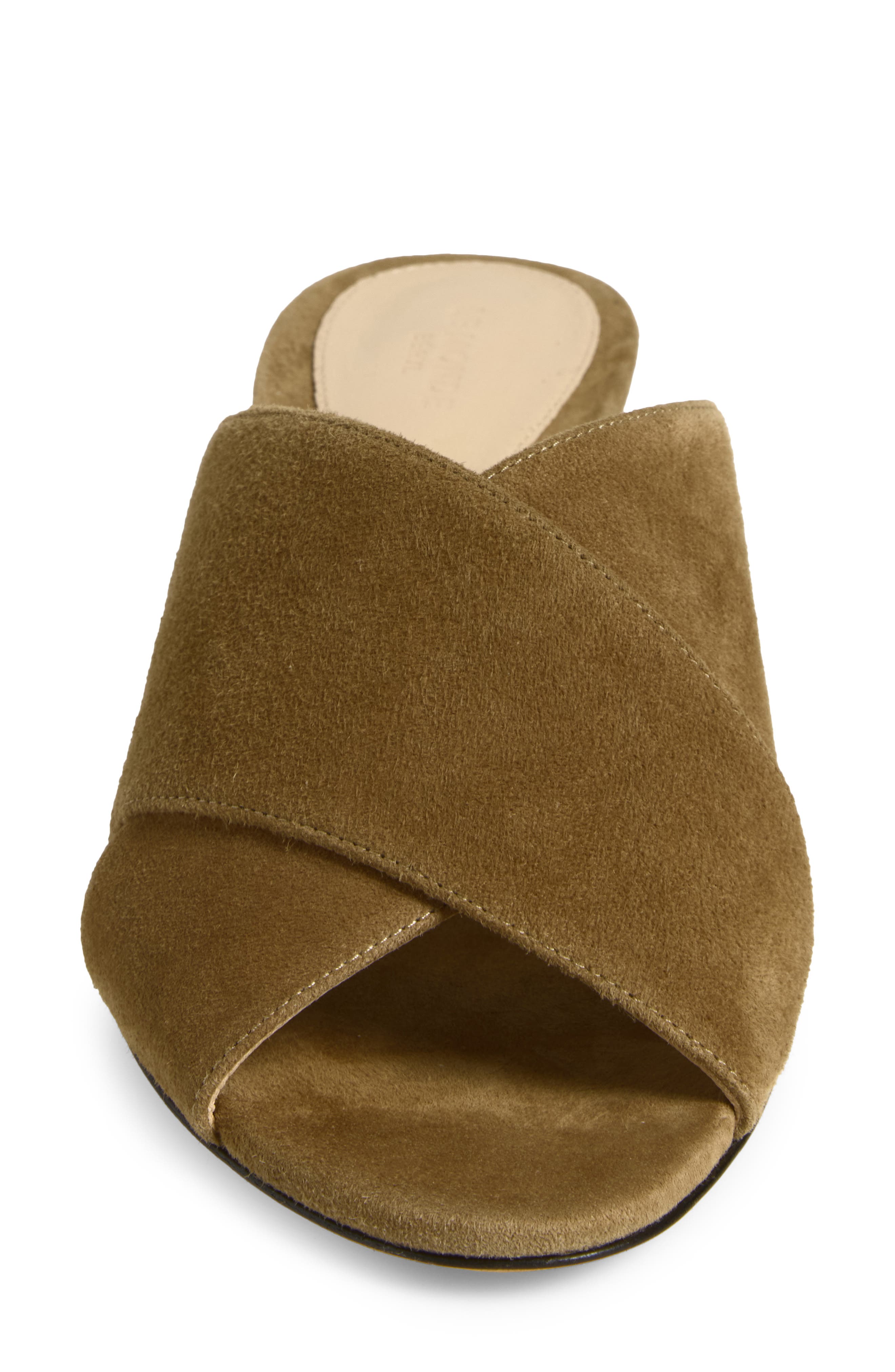 Luca Kitten Heel Slide Sandal, Alternate, color, BROWN