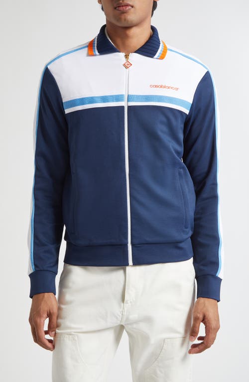 Casablanca Ribbed Collar Side Pockets Track Jacket In Multi