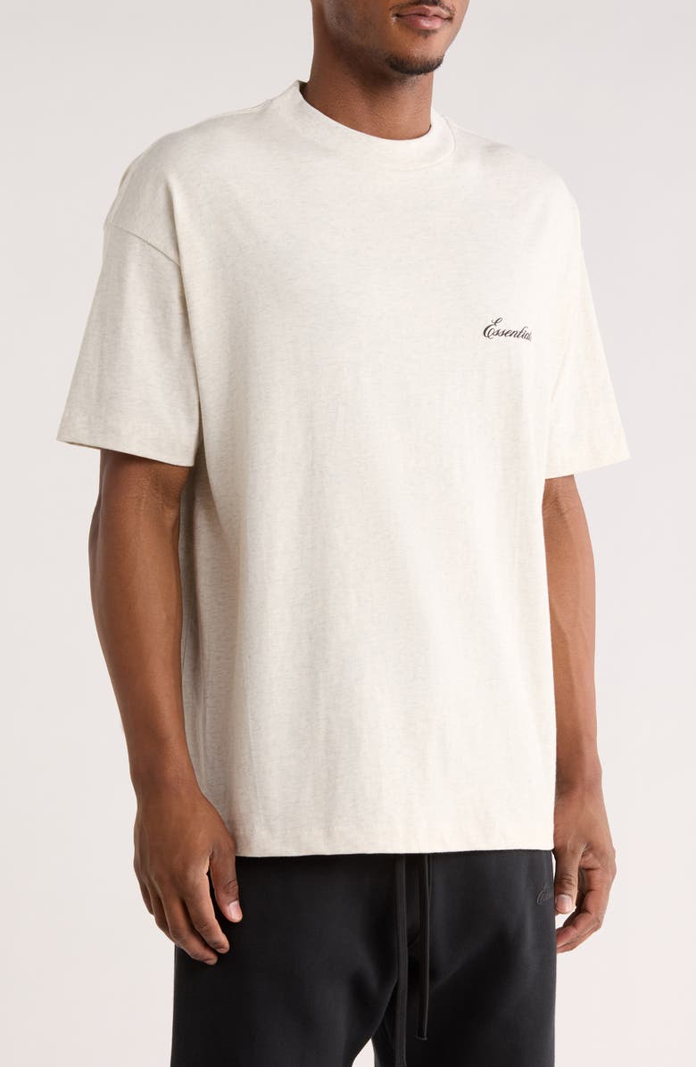Fear of God Essentials Classic Cotton T-Shirt, Alternate, color, Oatmeal Heather