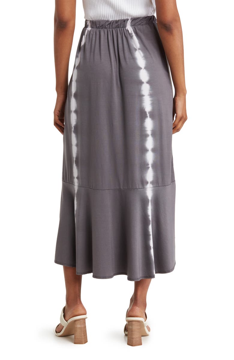 GO COUTURE Faux Wrap Midi Skirt, Alternate, color, Charcoal