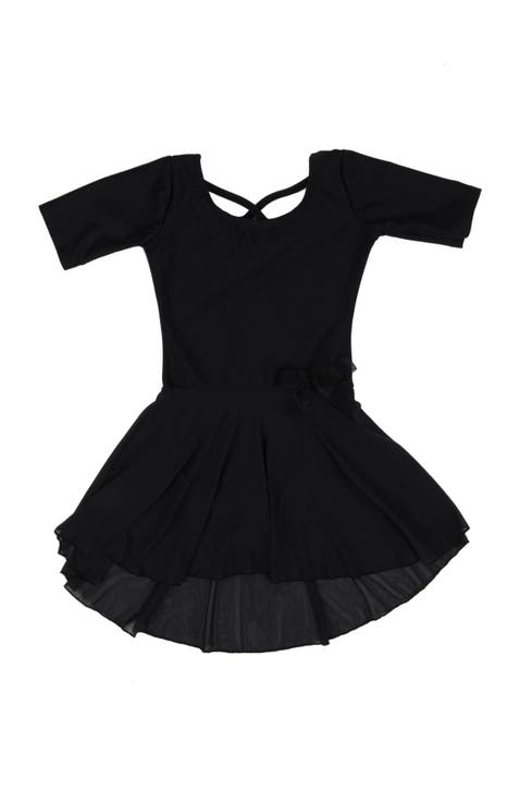 Girls Short Sleeve Skirted Leotard