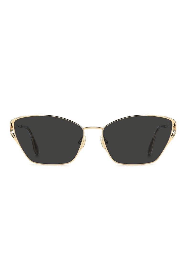 59mm Cat Eye Sunglasses, Main, color, GOLD/ GREY