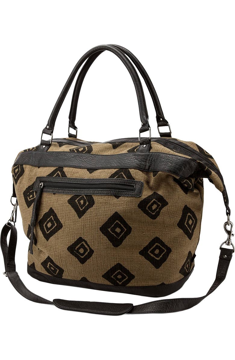 Volcom Destination Faux Leather Trim Weekend Bag, Main, color,