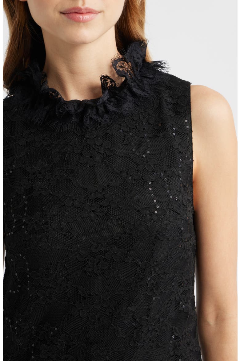 Eclipse Lace Cocktail Minidress, Alternate, color, BLACK