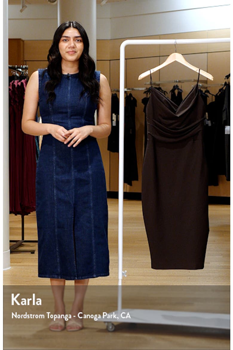 Nikki Cowl Neck Cocktail Midi Dress video
