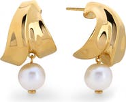 Monica Vinader Nomade Small Freshwater Pearl Drop Earrings