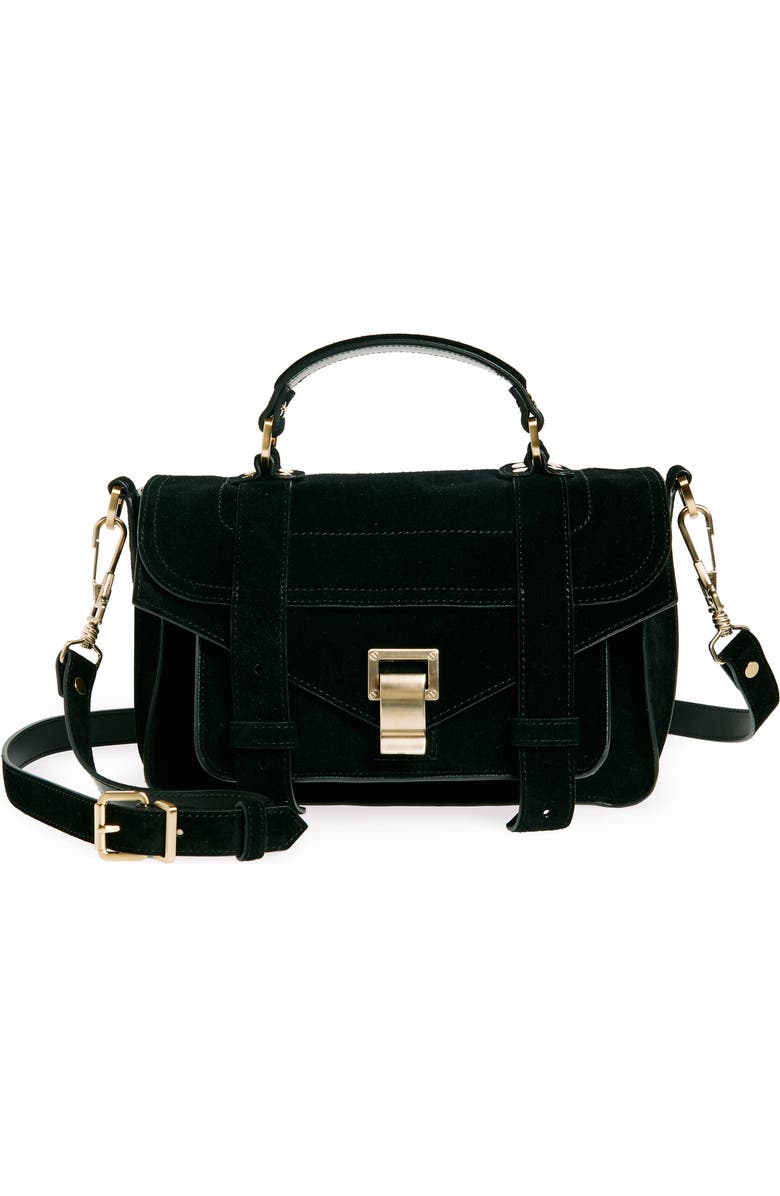 Proenza Schouler Mini PS1 Suede Crossbody Bag, Main, color,