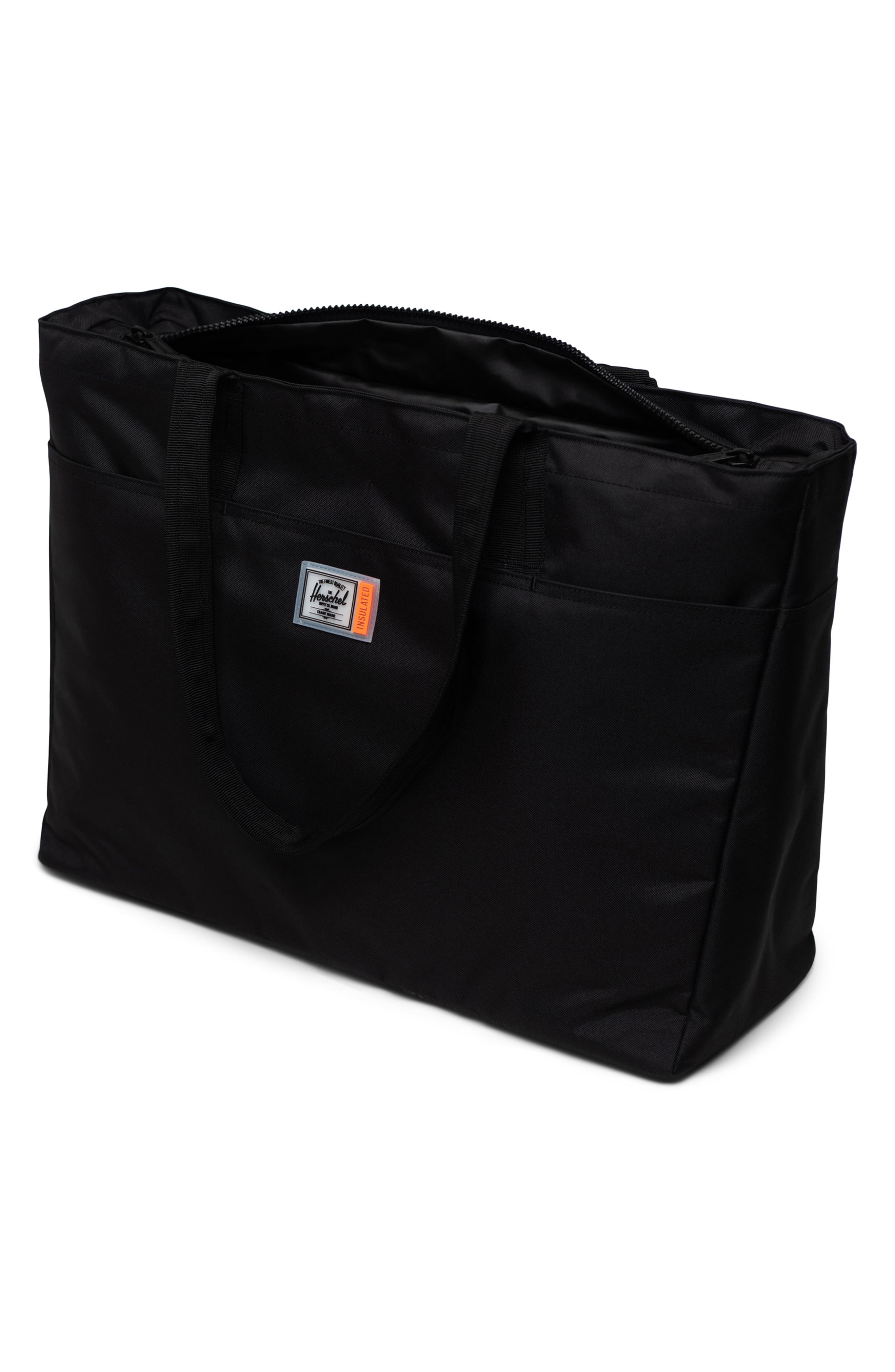 Herschel Supply Co. Alexander Insulated Recycled Polyester Zip Tote and Bottle Holder, Alternate, color, 