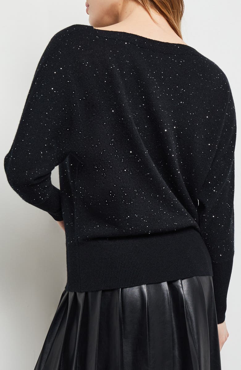 Misook Sequin Cashmere Sweater, Alternate, color, 