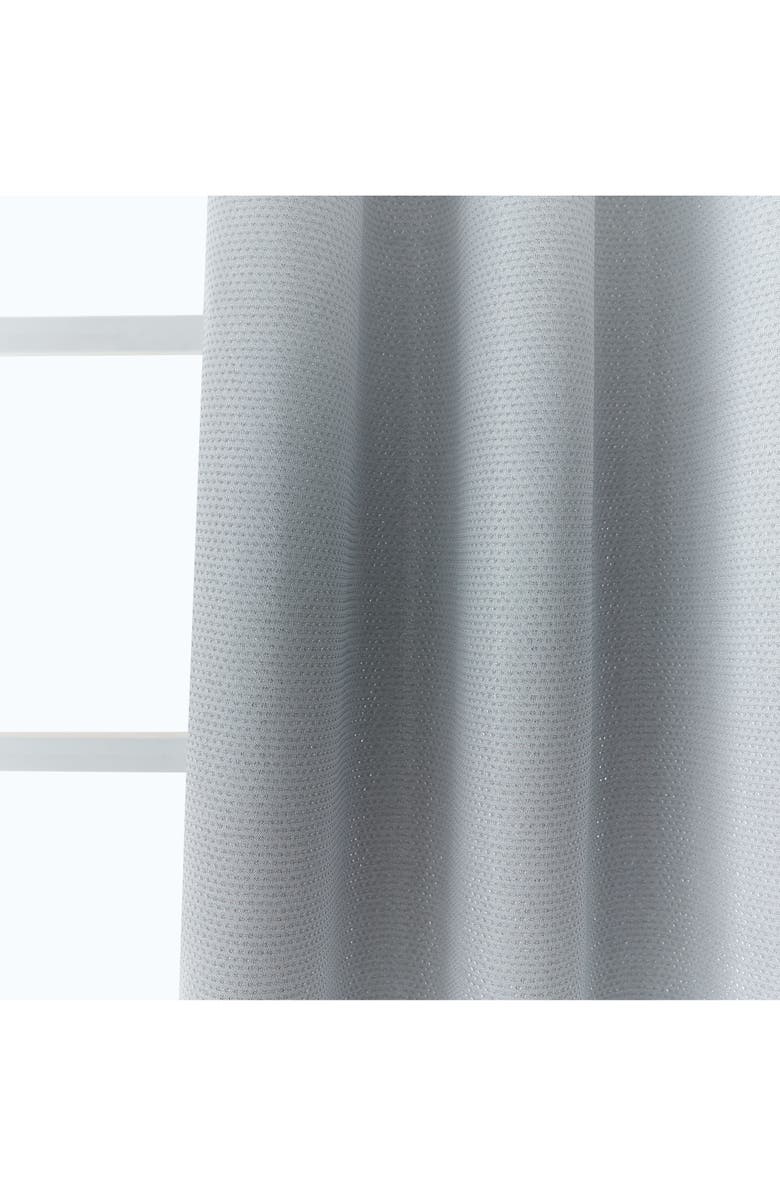DAINTY HOME Stars Set of 2 Metallic Panel Curtains, Alternate, color, Silver