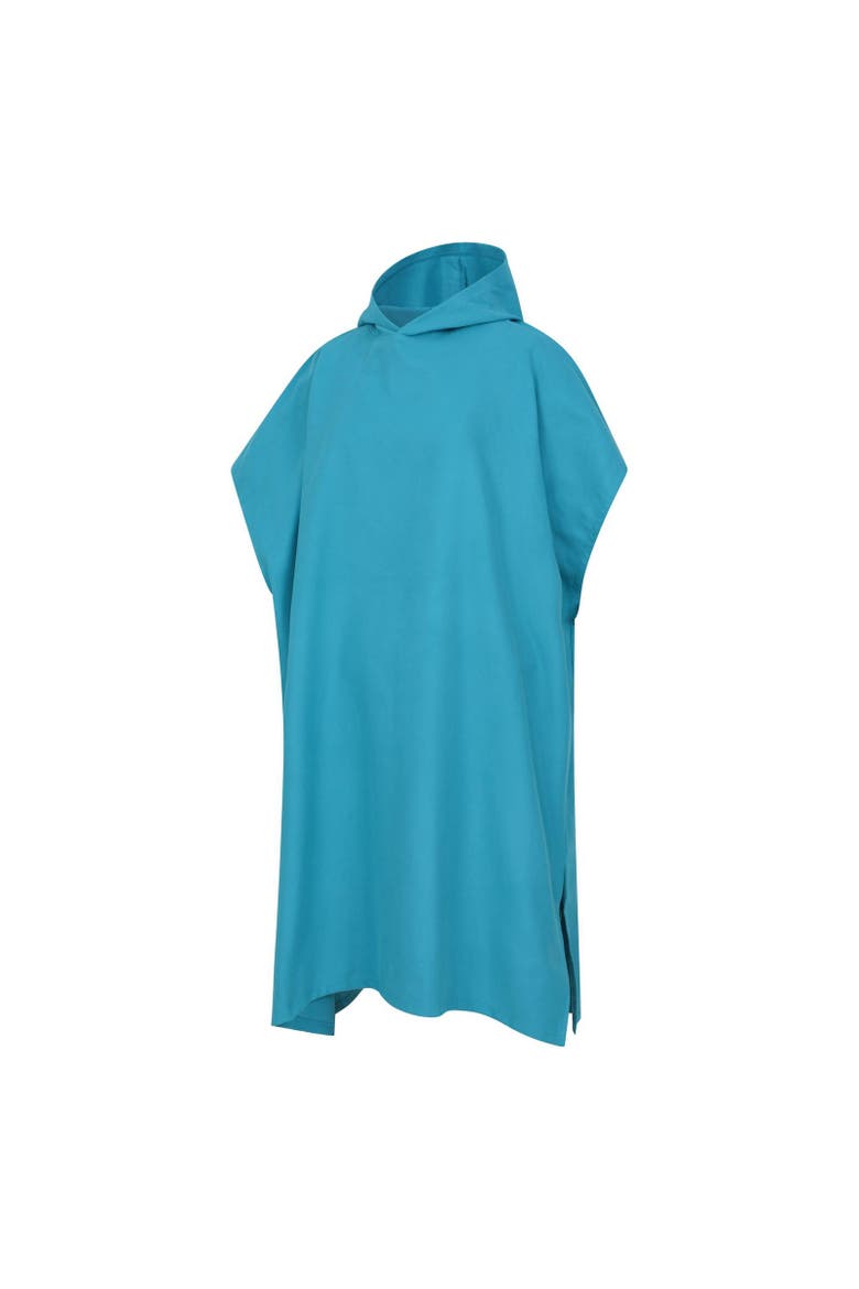 Lagoon Microfiber Poncho, Alternate, color, Teal