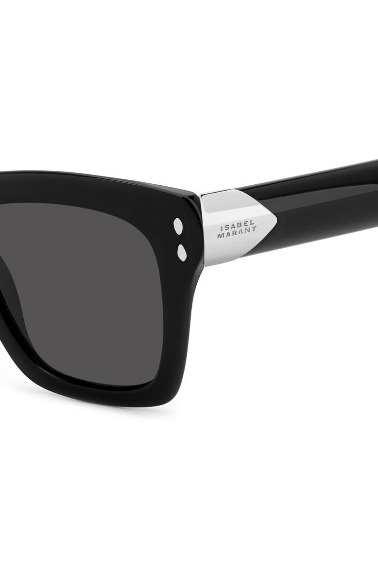Isabel Marant 51mm Rectangular Sunglasses, Alternate, color, Black/ Grey