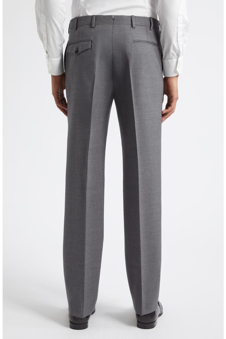 Waverly High Twist Virgin Wool Trousers, Alternate, color, LIGHT GREY