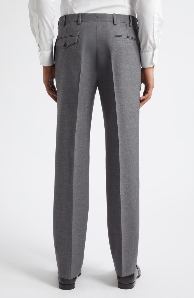 J. Mueser Waverly High Twist Virgin Wool Trousers, Alternate, color, Light Grey